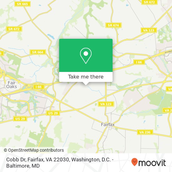 Cobb Dr, Fairfax, VA 22030 map