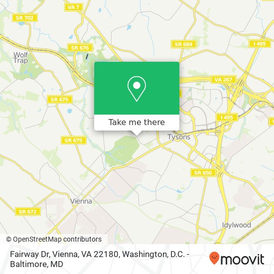 Fairway Dr, Vienna, VA 22180 map