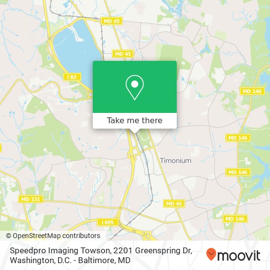 Speedpro Imaging Towson, 2201 Greenspring Dr map