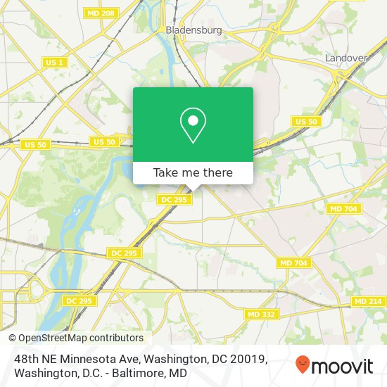 48th NE Minnesota Ave, Washington, DC 20019 map