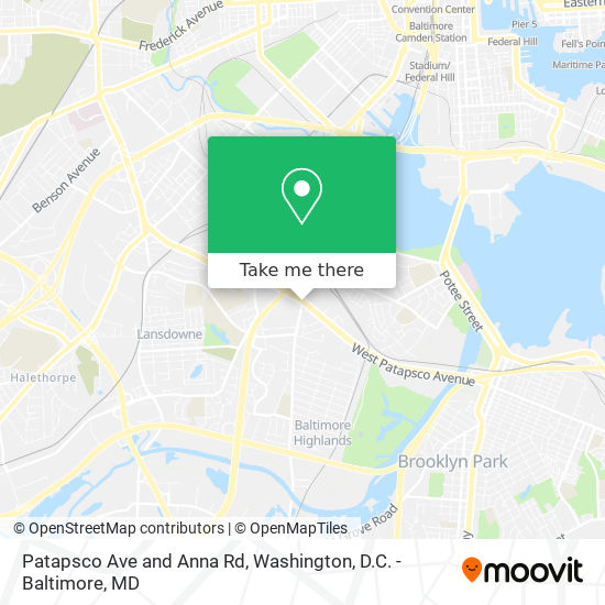 Patapsco Ave and Anna Rd map