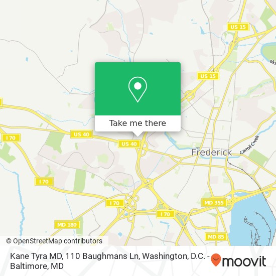 Mapa de Kane Tyra MD, 110 Baughmans Ln