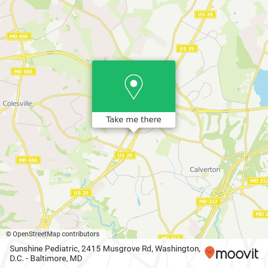 Sunshine Pediatric, 2415 Musgrove Rd map