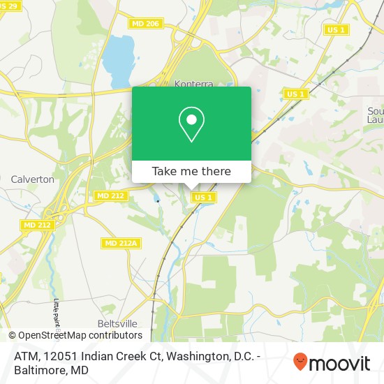 Mapa de ATM, 12051 Indian Creek Ct