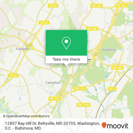 12807 Bay Hill Dr, Beltsville, MD 20705 map