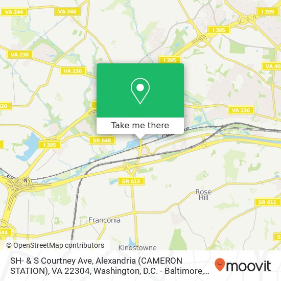 SH- & S Courtney Ave, Alexandria (CAMERON STATION), VA 22304 map
