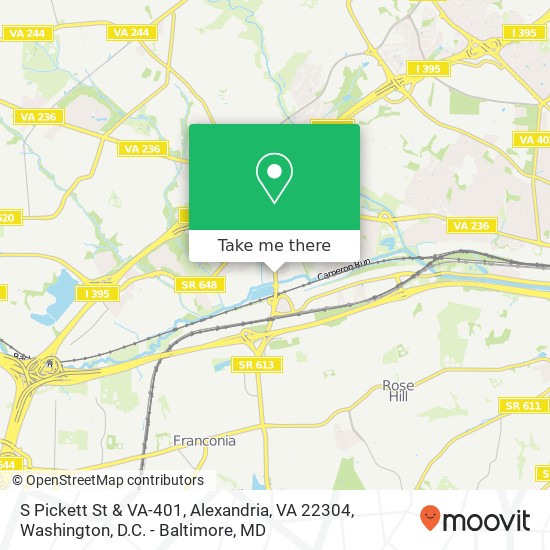 Mapa de S Pickett St & VA-401, Alexandria, VA 22304