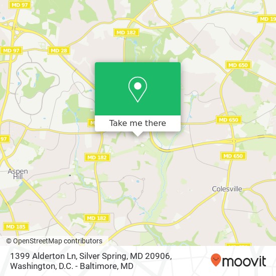 1399 Alderton Ln, Silver Spring, MD 20906 map