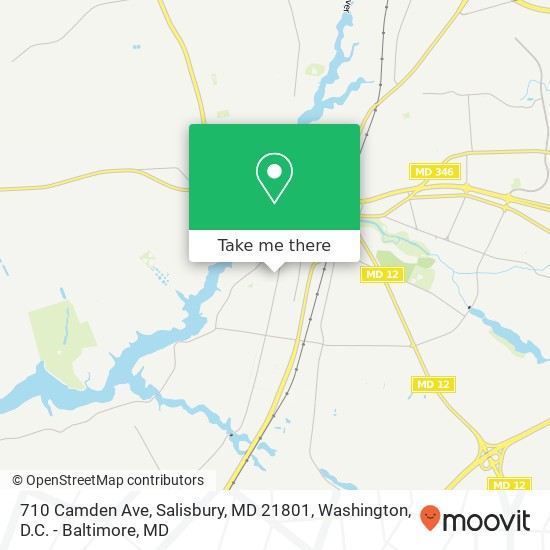 Mapa de 710 Camden Ave, Salisbury, MD 21801