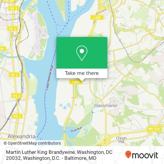 Martin Luther King Brandywine, Washington, DC 20032 map