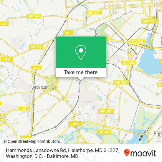 Mapa de Hammonds Lansdowne Rd, Halethorpe, MD 21227