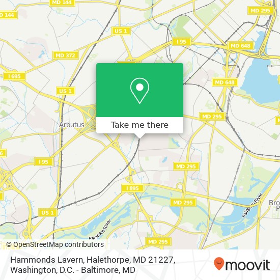 Mapa de Hammonds Lavern, Halethorpe, MD 21227