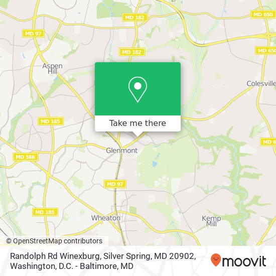 Mapa de Randolph Rd Winexburg, Silver Spring, MD 20902