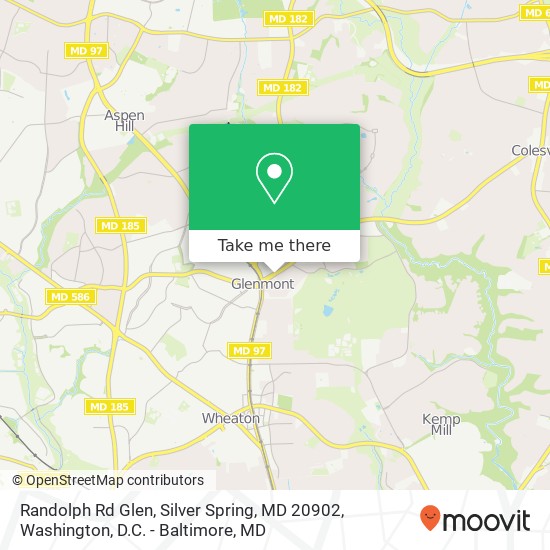 Randolph Rd Glen, Silver Spring, MD 20902 map