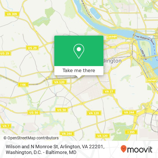 Mapa de Wilson and N Monroe St, Arlington, VA 22201