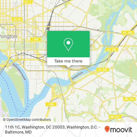 Mapa de 11th 1C, Washington, DC 20003
