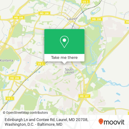 Edinburgh Ln and Contee Rd, Laurel, MD 20708 map