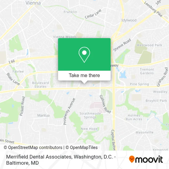 Merrifield Dental Associates map