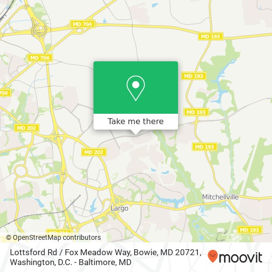 Lottsford Rd / Fox Meadow Way, Bowie, MD 20721 map