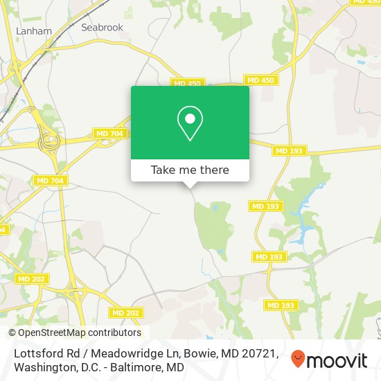 Mapa de Lottsford Rd / Meadowridge Ln, Bowie, MD 20721