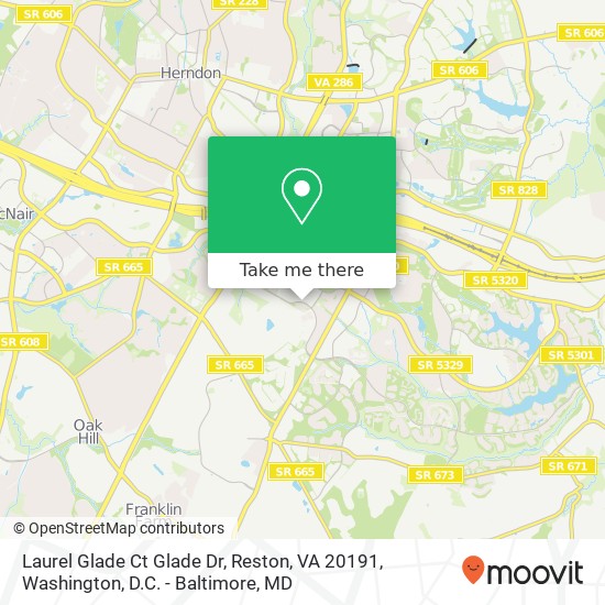 Laurel Glade Ct Glade Dr, Reston, VA 20191 map