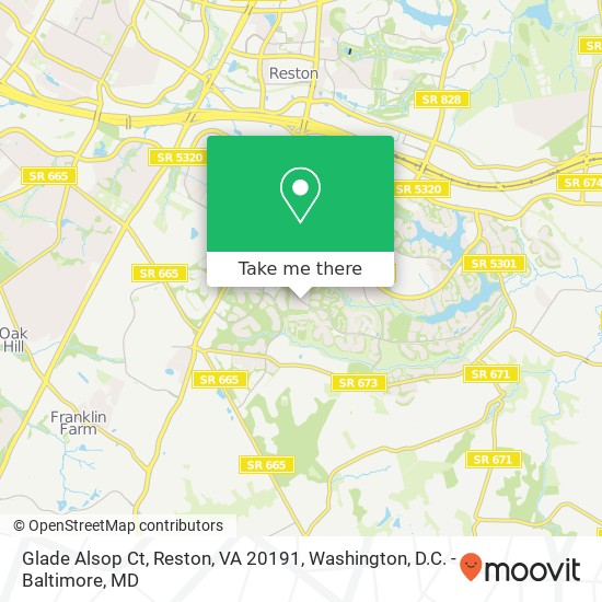 Mapa de Glade Alsop Ct, Reston, VA 20191