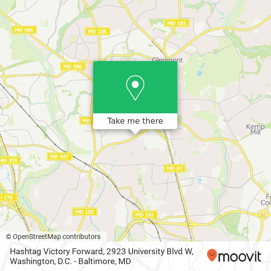 Mapa de Hashtag Victory Forward, 2923 University Blvd W