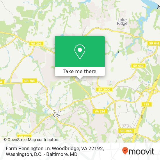 Farm Pennington Ln, Woodbridge, VA 22192 map