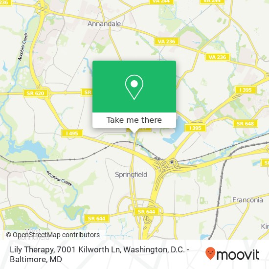 Mapa de Lily Therapy, 7001 Kilworth Ln