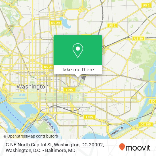 Mapa de G NE North Capitol St, Washington, DC 20002