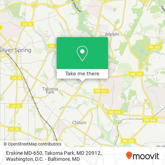 Erskine MD-650, Takoma Park, MD 20912 map