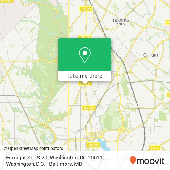 Mapa de Farragut St US-29, Washington, DC 20011