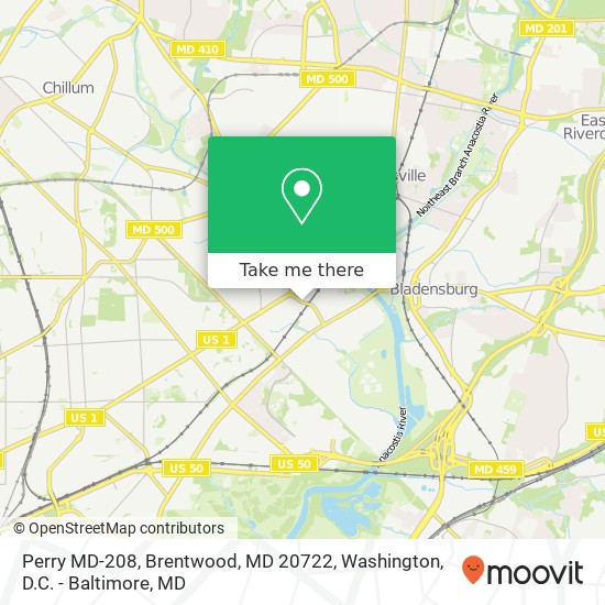 Perry MD-208, Brentwood, MD 20722 map