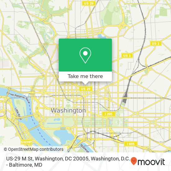 US-29 M St, Washington, DC 20005 map