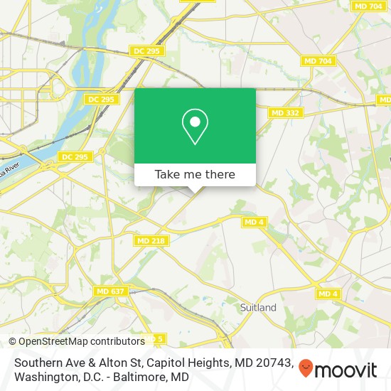 Southern Ave & Alton St, Capitol Heights, MD 20743 map