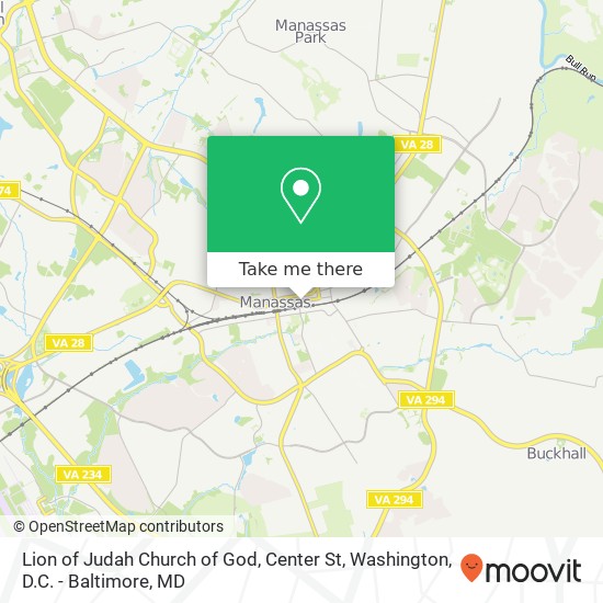 Lion of Judah Church of God, Center St map