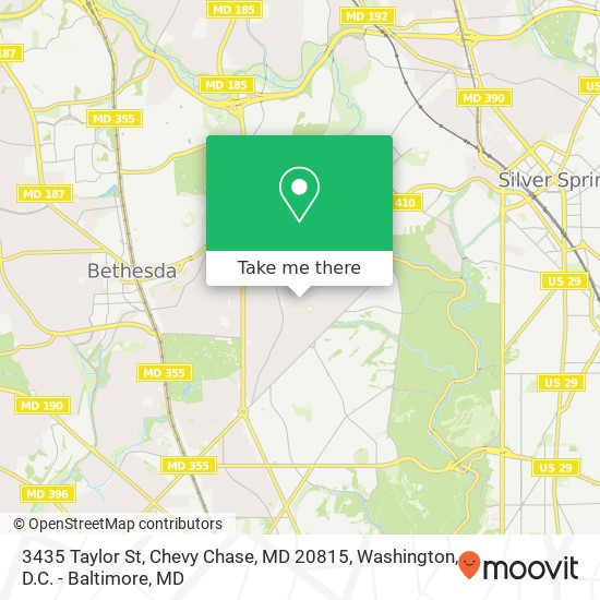 Mapa de 3435 Taylor St, Chevy Chase, MD 20815