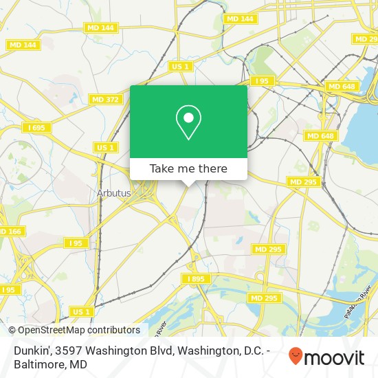 Mapa de Dunkin', 3597 Washington Blvd