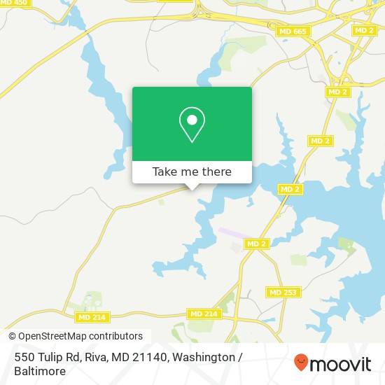 Mapa de 550 Tulip Rd, Riva, MD 21140