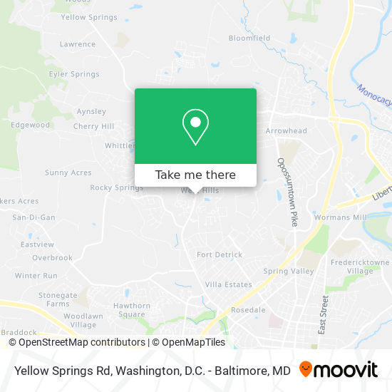 Yellow Springs Rd map