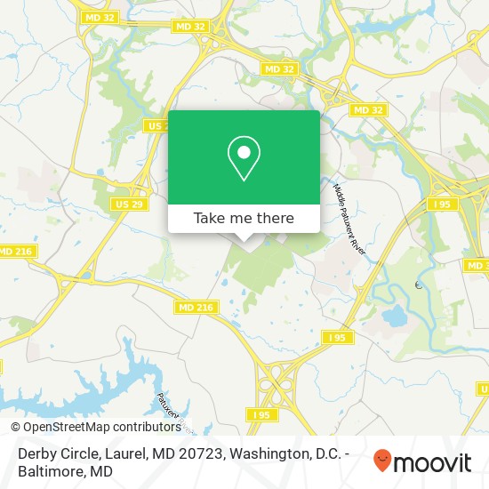 Derby Circle, Laurel, MD 20723 map