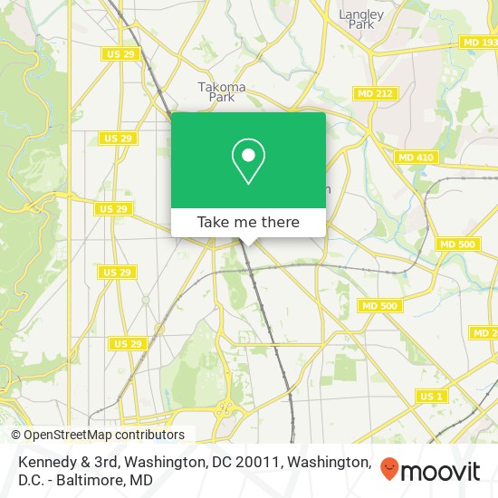 Mapa de Kennedy & 3rd, Washington, DC 20011
