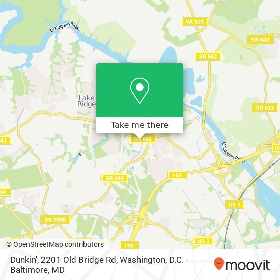 Mapa de Dunkin', 2201 Old Bridge Rd