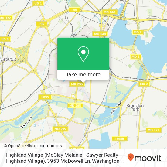 Mapa de Highland Village (McClay Melanie - Sawyer Realty Highland Village), 3953 McDowell Ln