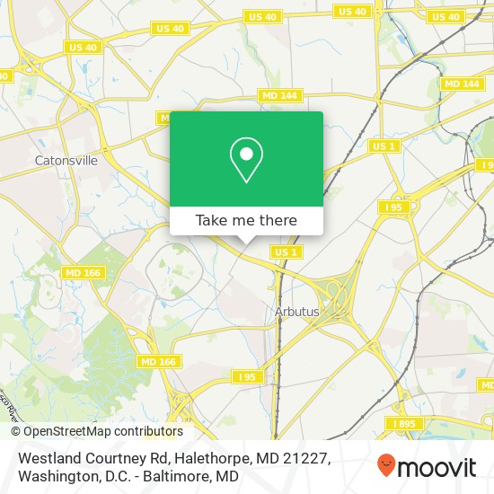 Mapa de Westland Courtney Rd, Halethorpe, MD 21227