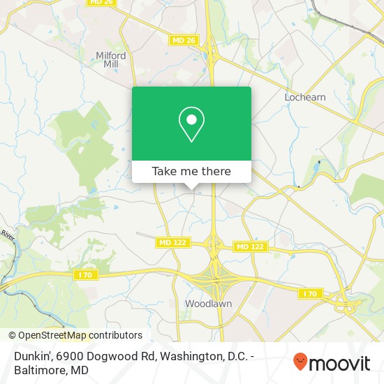 Dunkin', 6900 Dogwood Rd map