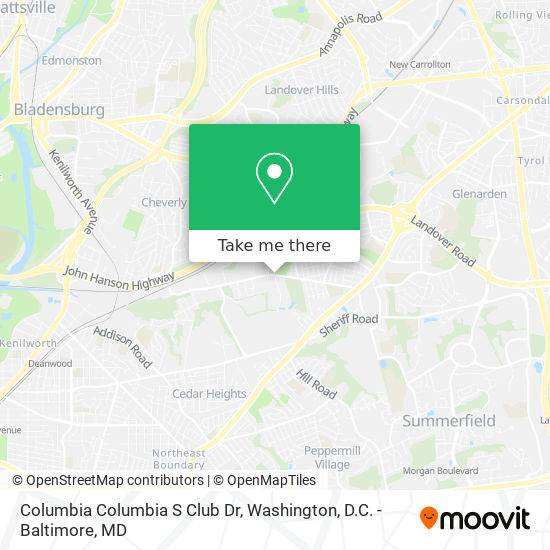 Columbia Columbia S Club Dr map