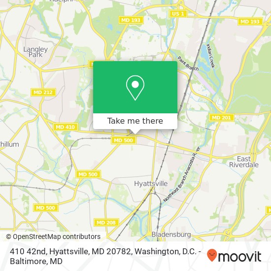 Mapa de 410 42nd, Hyattsville, MD 20782