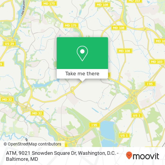 Mapa de ATM, 9021 Snowden Square Dr
