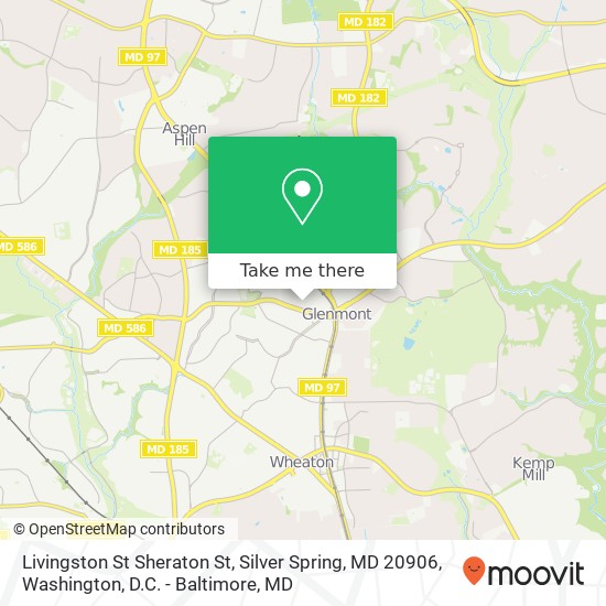 Livingston St Sheraton St, Silver Spring, MD 20906 map